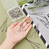 AHADERMAKER 12Pcs 6 Style Tibetan Style Alloy Curb Chain Tassel Big Pendants FIND-GA0002-79-3