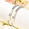 Brass Beaded Stretch Bracelets for Women BJEW-U018-01P-2