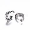 Tarnish Resistant 304 Stainless Steel Stud Earrings EJEW-P090-01P-1