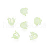 6-Petal Imitation Jelly Acrylic Bead Caps JACR-T002-02L-1