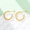 PVD Vacuum Plating 304 Stainless Steel Half Hoop Earrings X-EJEW-H100-11C-G-4