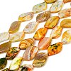 Dyed Natural Agate Beads Strands G-U029-I01-2