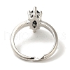 Mother's Day Rings Rack Plating Brass Micro Pave Cubic Zirconia Adjustable Rings RJEW-H228-03P-4