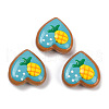 Handmade Heart Lampwork Beads Strands LAMP-P069-04A-05-2
