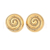 304 Stainless Steel Vortex Spiral Stud Earrings EJEW-C143-02G-1