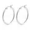 Non-Tarnish 304 Stainless Steel Hoop Earrings PW-WG89744-13-1