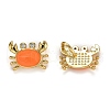 Real 18K Gold Plated Brass Micro Pave Clear Cubic Zirconia Charms ZIRC-L100-020-G-3