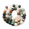 Natural Quartz Crystal & Rhodochrosite & Rose Quartz & Amethyst & Strawberry Quartz & Tourmalinated Quartz/Black Rutilated Quartz Beads Strands G-B143-A01-8mm-3