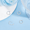 Beebeecraft 2 Pairs Rhodium Plated 925 Sterling Silver Huggie Hoop Earrings STER-BBC0007-36-4