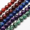 Natural Larvikite Beads Strands G-E382-8mm-M-1