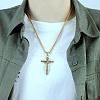 Cross Pendant Necklace with Jesus Crucifix Religious Necklace Sacrosanct Charm Neck Chain Jewelry Gift for Birthday Easter Thanksgiving Day JN1109B-4