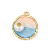 304 Stainless Steel Enamel Pendants STAS-C121-07B-G-1