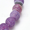 Natural Weathered Agate Beaded Stretch Bracelets BJEW-Q692-01D-2