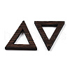 Natural Wenge Wood Pendants WOOD-T023-75-3