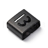 Ion Plating(IP) 304 Stainless Steel Square Slide Charms STAS-L132-12B-B-2