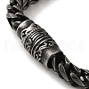 316 Surgical Stainless Steel Wheat Chain Bracelets with Magnetic Clasps BJEW-Q349-04B-3