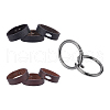 CHGCRAFT 6Pcs 2 Color Cowhide Leather Loop Keepers DIY-CA0004-86-1