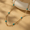 Brass & Round Glass Seed Beaded Tassel Waist Belly Chains for Women FS-WGA0075-01-3