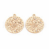 Brass Micro Pave Clear Cubic Zirconia Pendants KK-S364-172-1