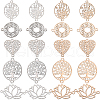 SUNNYCLUE 80Pcs 10 Styles Rack Plating Brass Filigree Connector Charms KKC-SC0001-04-1