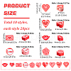 SUNNYCLUE 200Pcs 10 Styles Valentine's Day Theme Handmade Polymer Clay Beads CLAY-SC0001-72-2