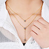 SHEGRACE 925 Sterling Silver Two-Tiered Necklaces JN700C-3