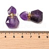 Natural Amethyst Perfume Bottle Pendants G-L623-12G-03-3