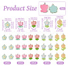 30Pcs 5 Colors Transparent Resin Pendants RESI-TA0001-68-3