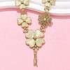 304 Stainless Steel Flower Pendant Bib Necklaces for Women NJEW-C083-01G-2