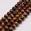 Natural & Dyed Tiger Eye Bead Strands G-P230-10-16mm-1