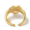 Rack Plating Brass Micro Pave Cubic Zirconia Cuff Ring RJEW-P104-08G-3