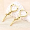 Brass Stick Hoop Earrings EJEW-Z121-12G-2