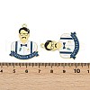 Father's Day Alloy Enamel Pendants ENAM-V001-03E-G-3