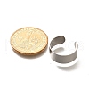 316 Surgical Stainless Steel Open Cuff Rings RJEW-F170-01P-02-3