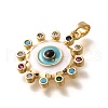 Brass Micro Pave Clear Cubic Zirconia Pendents KK-R212-13G-01-2