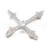 Brass Micro Pave Clear Cubic Zirconia Pendants KK-L228-01P-04-2