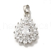 Rack Plating Brass Micro Pave Cubic Zirconia Pendant KK-H485-39P-01-1