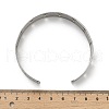Religion Theme 304 Stainless Steel Cuff Bnagles for Women BJEW-Q011-01P-3