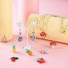 Biyun 40Pcs 10 Styles Opaque Resin Pendants RESI-BY0001-05-8