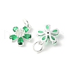 Brass Micro Pave Cubic Zirconia Pendants KK-U067-03S-02-2