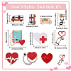 SUNNYCLUE 9Pcs 9 Styles Medical Theme Alloy Brooches MEDI-SC0001-01-2