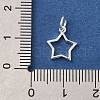 925 Sterling Silver Star Outline Charms STER-G043-02A-S-3