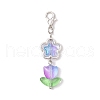 6Pcs 6 Colors Tulip Star Glass Pendant Decorations HJEW-JM02847-4