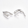 Brass Hoop Earring Findings X-KK-S350-070P-3