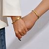 2Pcs 2 Size Stainless Steel Plain Bangles Set for Valentine's Day SJ6679-1-5