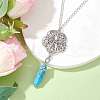 Synthetic Turquoise Pendants Necklace NJEW-JN04694-01-3