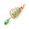Copper Wired Glass Pendants PALLOY-JF02704-4