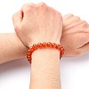 Natural Carnelian Beaded Stretch Bracelets B072-4-3