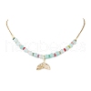 Natural Mixed Stone & Quartz Crystal Round Beaded Necklaces NJEW-JN05302-02-2
