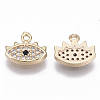 Brass Micro Cubic Zirconia Charms KK-N231-13-NF-2